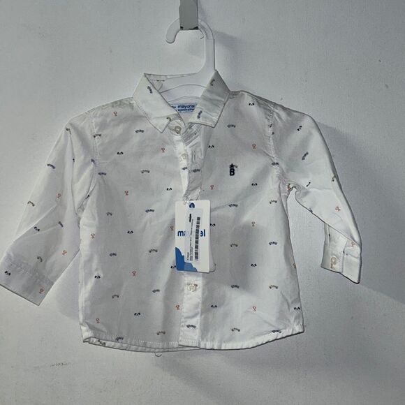 Nwt mayoral button down with car print - Picture 1 of 2